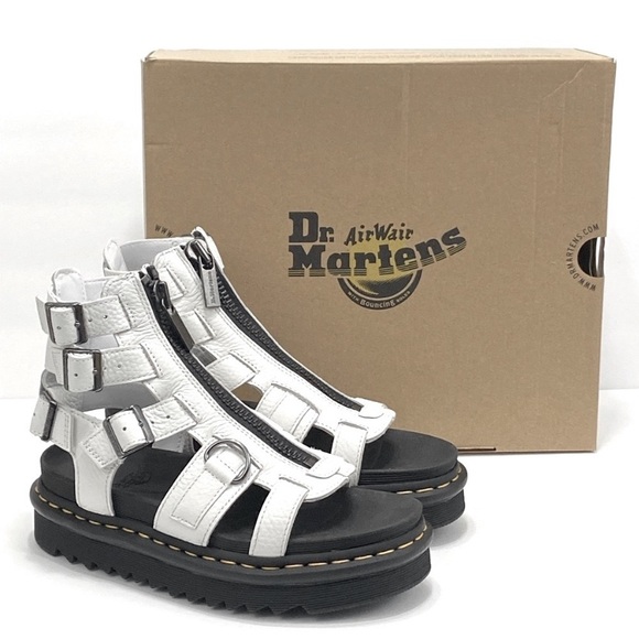 - NEW OLSON ZIPPED LEATHER STRAP SANDALS - Picture 4 of 7